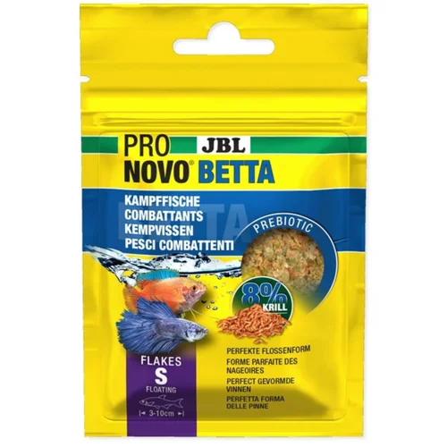 Alimentation spécialisée pour poissons Betta, sans gluten, JBL ProNovo - 6g/20ml