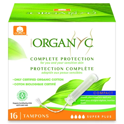Tampon compact super plus bio en boite de 16 unités