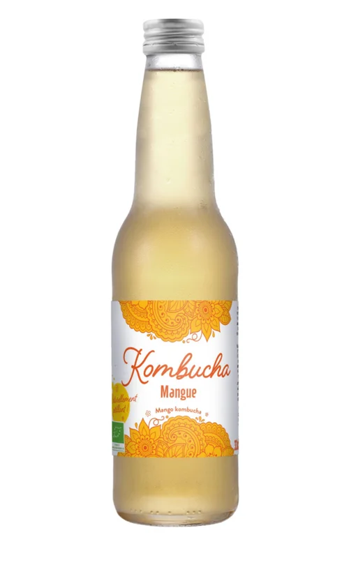 Kombucha Mangue bio en bouteille Vitamont - 33 cl