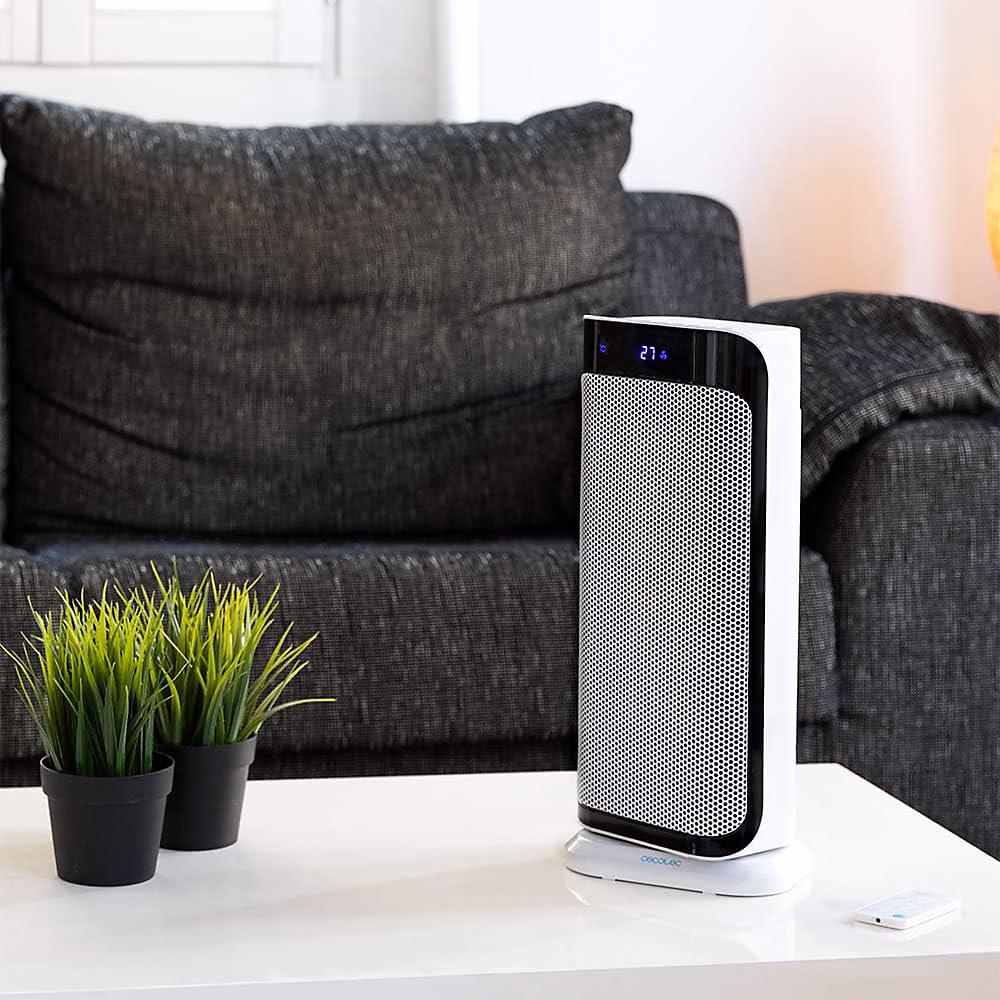 Chauffage tour blanc/noir 2000W oscillant – Réf. LTYYLCYAR5026170930