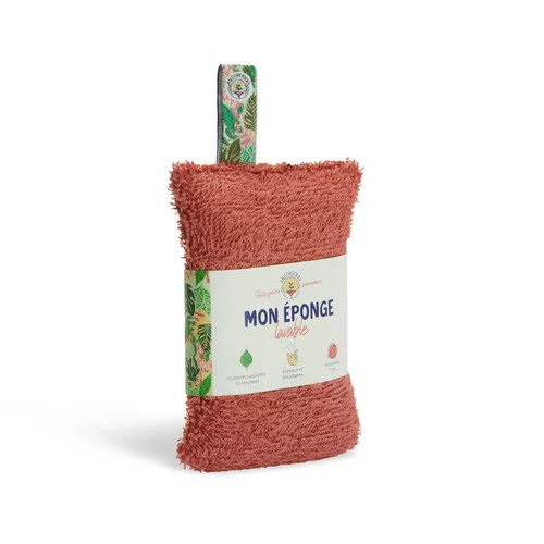Éponge lavable de de cuisine bio coloris rouge Anotherway