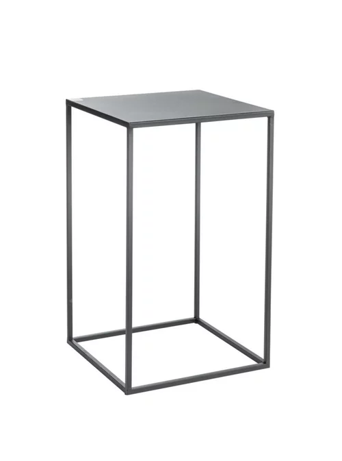 Sellette carrée en métal noir Quinty taille 3 - 30 x 30 x 50 cm