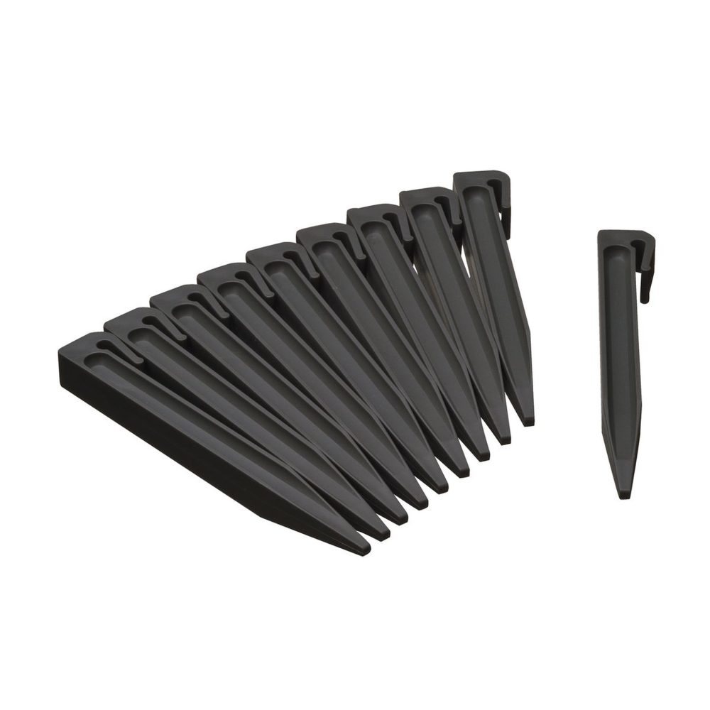 Nature Ancres pour bordure de jardin PP, noir x10