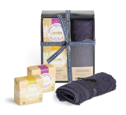 Coffret de bain douceur bio La Corvette - 2 x 100 g
