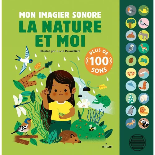 Livre jeunesse Mon imagier sonore La nature et moi Éditions Milan