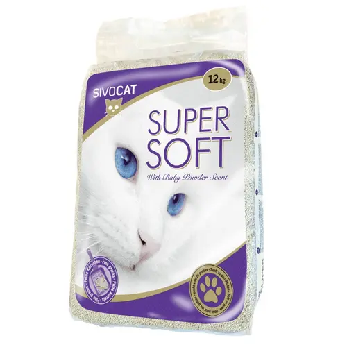 Litière minérale agglomérante pour chat Sivocat Super Soft - 11,5 kg