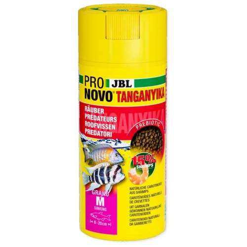 Nourriture pour poissons tanganyika, granulés moyens, JBL, ProNovo - 145g/250ml