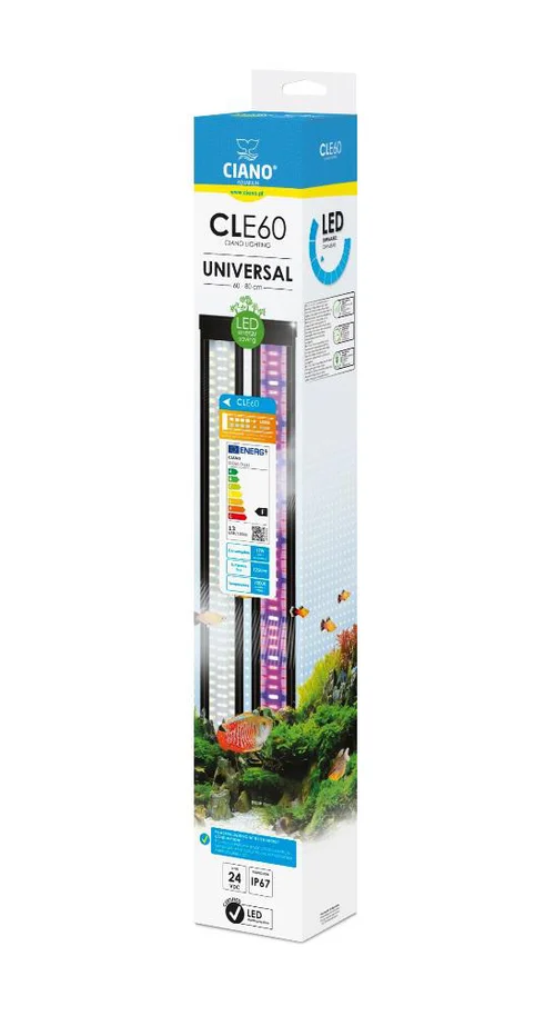 Rampe LED pour aquarium coloris noir Ciano - 60 cm