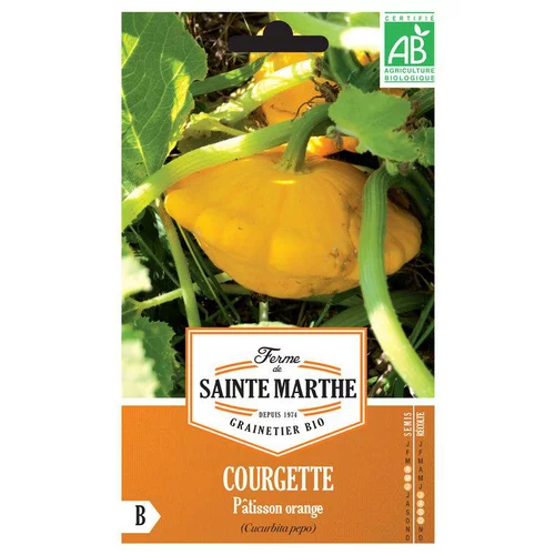 Graines de courgette patisson orange bio Ferme de Sainte Marthe - graines à semer