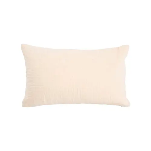 Coussin en gaze de coton ivoire - 50 x 30 cm