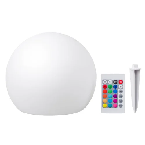 Boule flottante solaire en plastique blanc MultiBright SolarFloat Outside Living - Ø 20 x H 18 cm