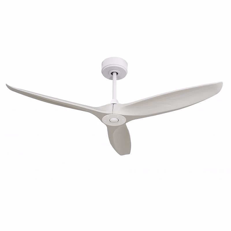 Bolt blanc | Ventilateur déstratificateur d'air – pales bois massif blanc 132 Cm – moteur blanc sans lumière .