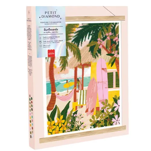 Peinture à diamanter Surfboards Petit Diamond by La Petite Épicerie - 25,5 x 33 cm