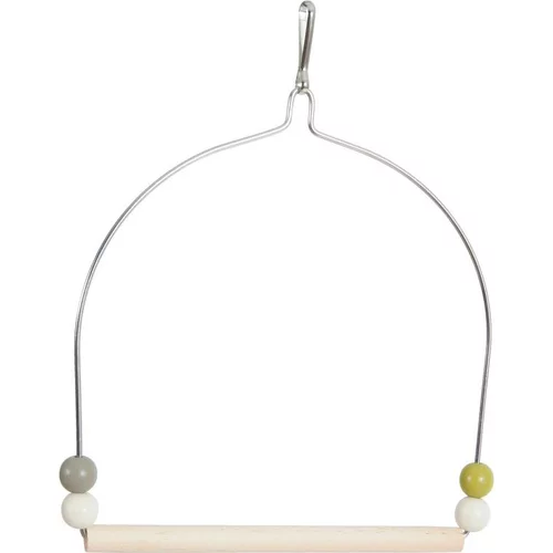 Balançoire pour les oiseaux exotiques en bois avec un cadre en fer coloris multicolore Zolux – 15,5 x 1 x 19,5 cm