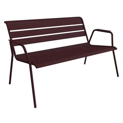 Banquette lounge Monceau coloris noir en acier Fermob - 132 x 82 cm