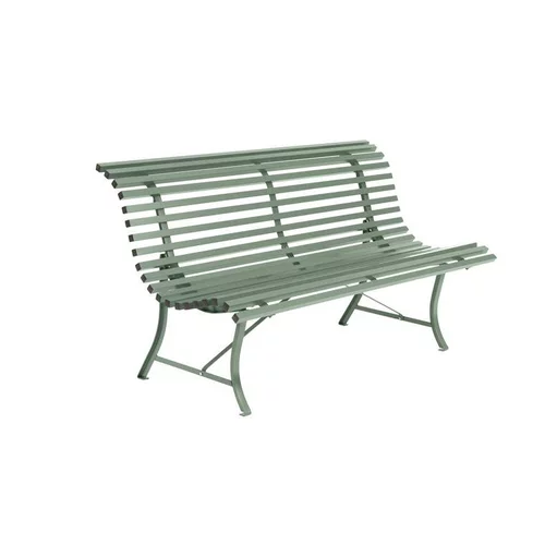 Banc en acier coloris cactus Louisiane Fermob - 150 x 71 x 81 cm