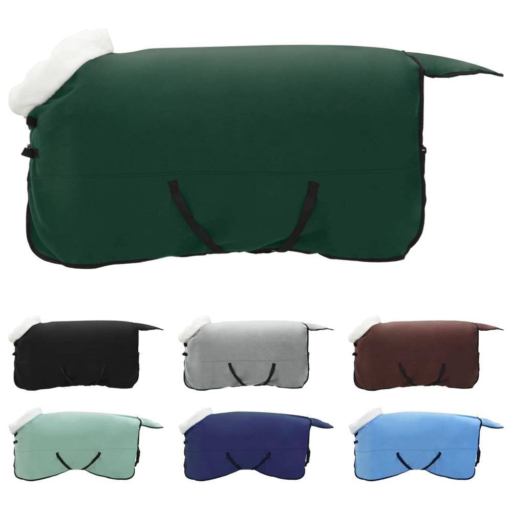 vidaXL Couverture Équine Vert foncé complet 165 cm Fleece polaire – Aménagement du jardin