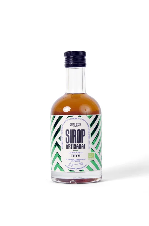 Sirop artisanal Bio au thym Quai Sud - Bouteille de 35 cl