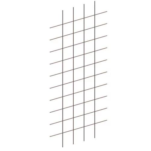 Treillis Rectangle mural à débord gris 80x170 cm avec maille 15 cm