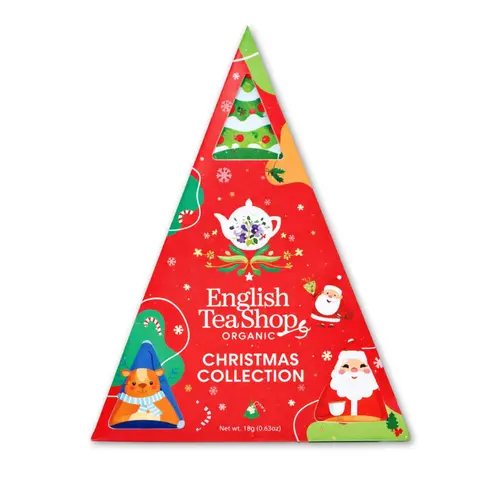 Coffret pyramide de thés bio en sachets English Tea Christmas. Collection - 9 sachets