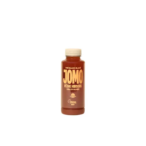 Thé blanc glacé pêche hibiscus bio Jomo - 33 cl