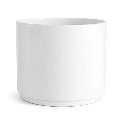 Pot Subly coloris blanc en céramique - Ø 18 x 16 cm