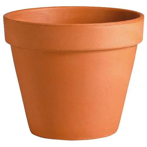 Vase brut rouge en terre cuite D.11 x H10