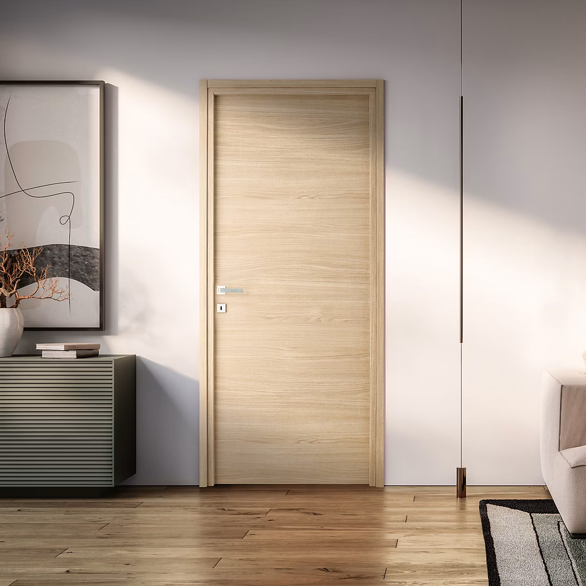 Bloc-porte (porte battante avec encadrement) – Bloc porte EQUILIBRE CHENE 83 réversible