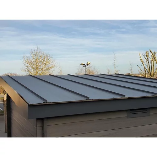 Option toiture bac acier pour abri Green Outside Royan