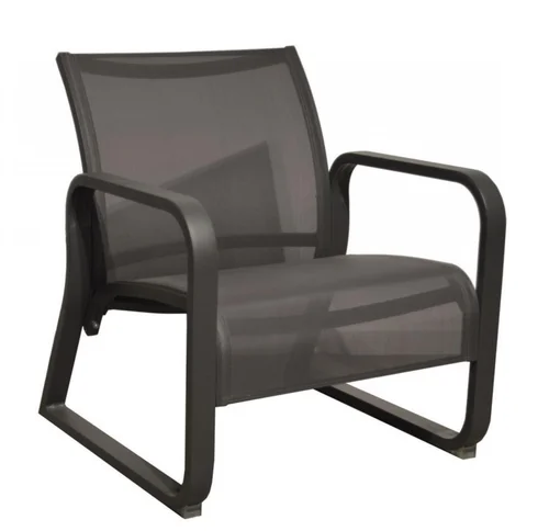 Fauteuil lounge aluminium gris, PROLOISIRS quenza ii - graphite