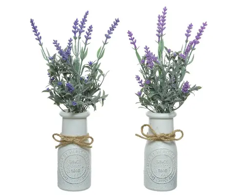 Lavande artificielle en pot - Ø 13 x H 32 cm