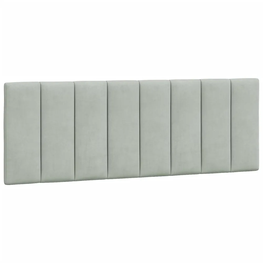 Coussin de tête de lit Hanko gris clair 120 cm velours vidaXL – Réf. XTKPCIRAJ9678120381