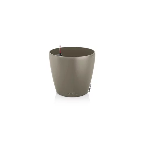 Pot brun sable Lechuza Classico color kit complet - Ø 21,5 x H 20,5 cm