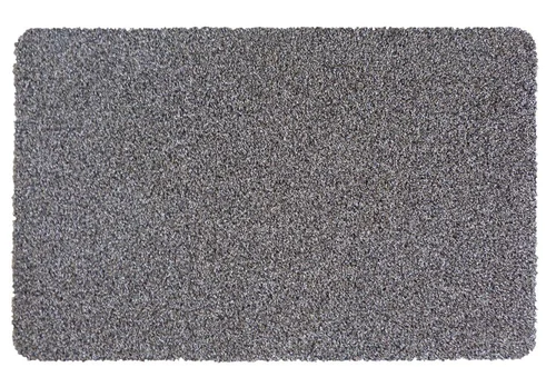 Tapis grattoir en tissu polypropylène gris Sweetsol Teresa chocolat - 80 x 50 cm