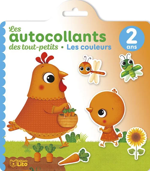 Livre d’autocollants "La ferme" aux Éditions Lito collection Les autocollants des tout petits 2 ans