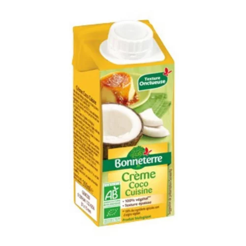 Crème de coco pour la cuisine Bonneterre bio 200 ml