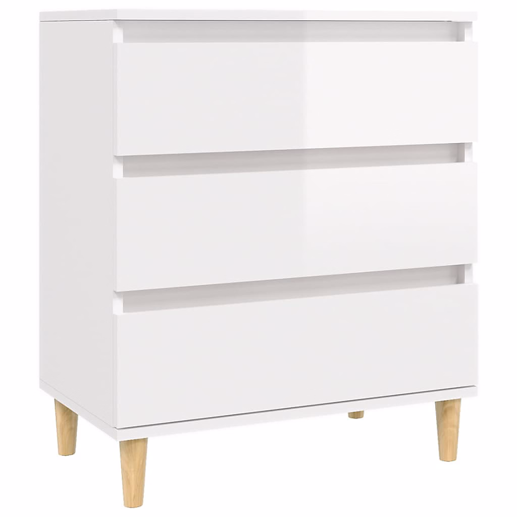 Buffet Blanc brillant 60 × 35 × 70 cm Bois d'ingénierie vidaXL