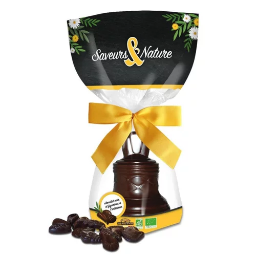 Cloche chocolat noir et figurines bio Saveurs Et Nature - 130 g