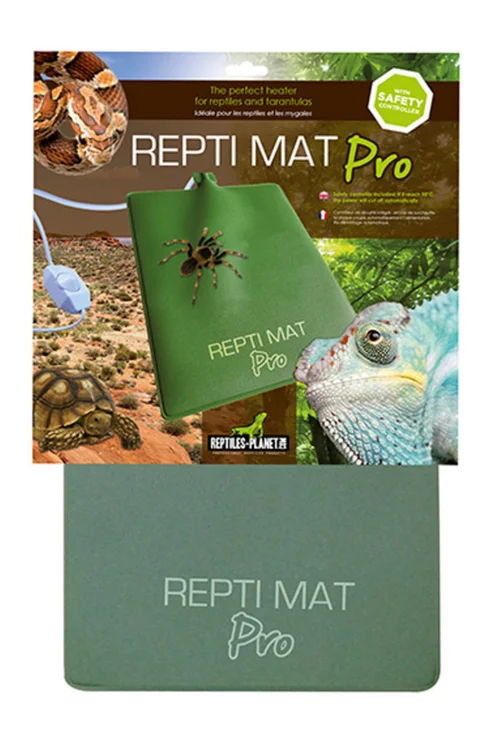 Plaque chauffante pour terrarium coloris vert Reptile Planet Repti Mat Pro 16W - 20 x 30 cm