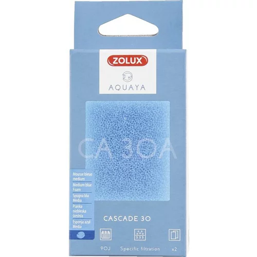 Mousse en maille moyenne coloris bleu Zolux pour le filtre Cascade 30 – x 2