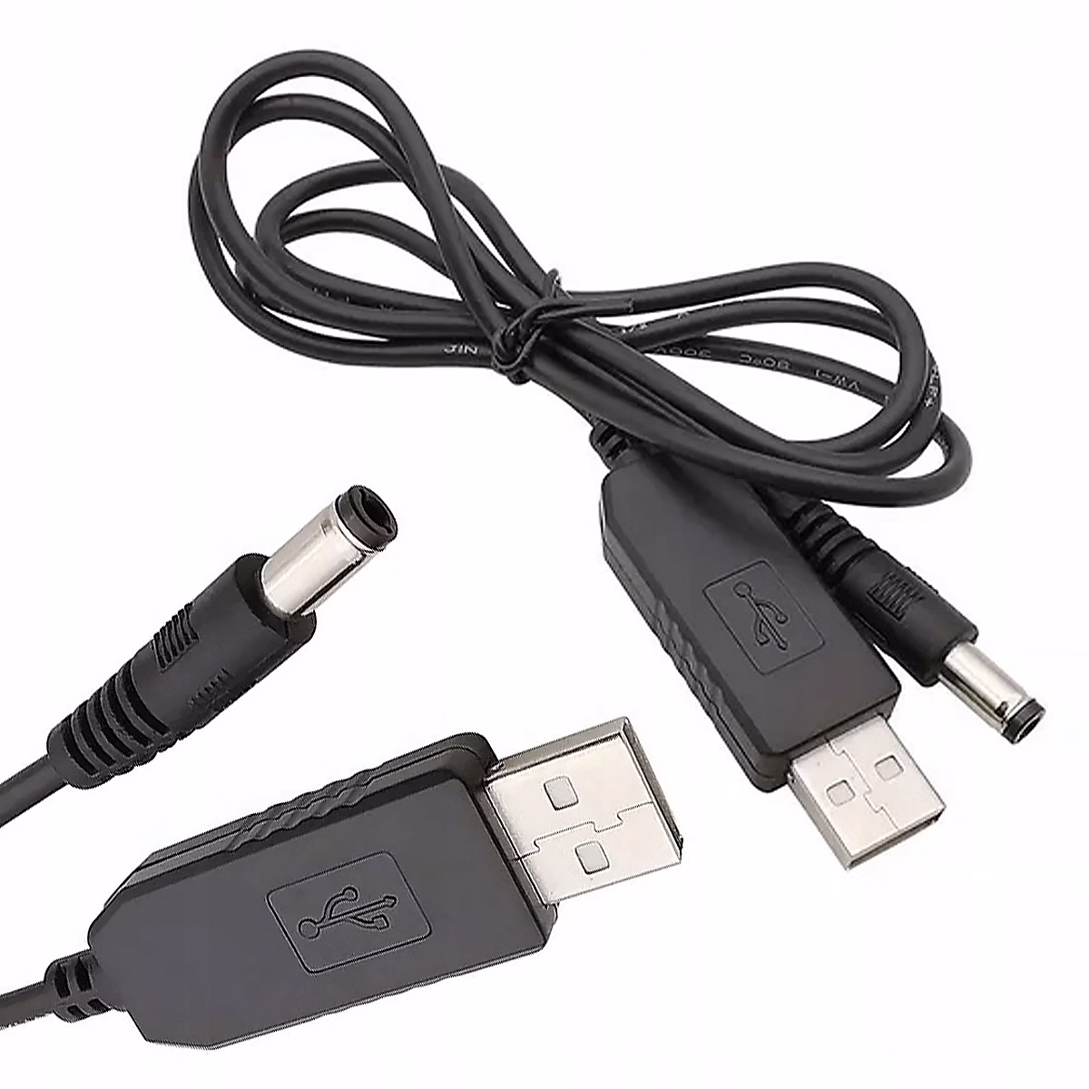 Câble Convertisseur USB vers DC 5 – 5 × 2,1 mm, 5V à 9V Step-Up, 1A, 100 cm, Alimentation Routeur via Powerbank