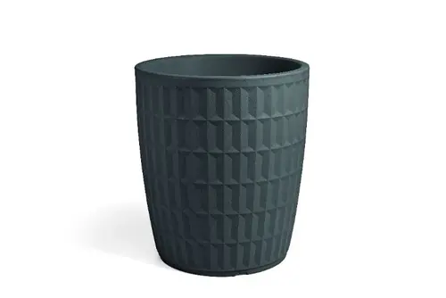 Pot rond en plastique coloris anthracite Veca Tyle - Ø 80 cm