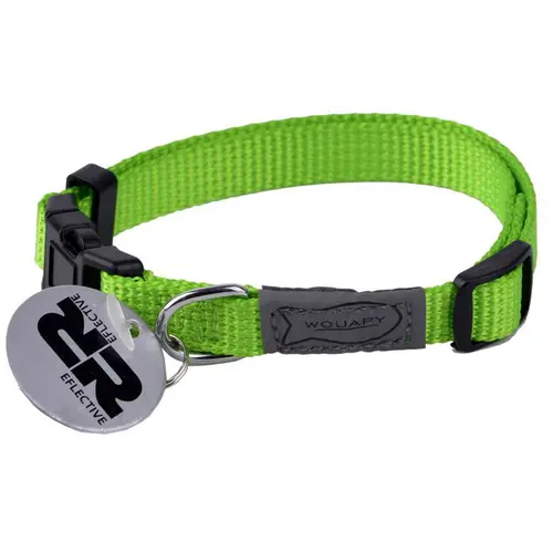 Collier pour chat vert en nylon Basic Line Wouapy – Taille unique
