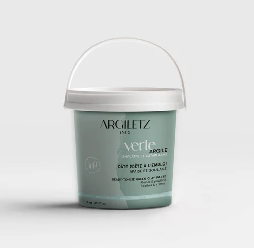 Argile verte prête à l’emploi en pot Argiletz - 1 kg