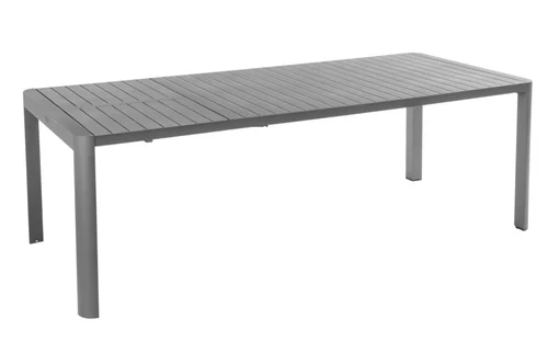 Table Filao coloris gris en aluminium Bizzotto - 180/240 x 100 cm
