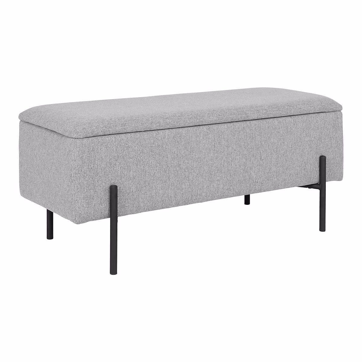 Banc Watford avec Rangement Pratique en Gris Clair – Dimensions 95 × 36, 5 × 43 cm