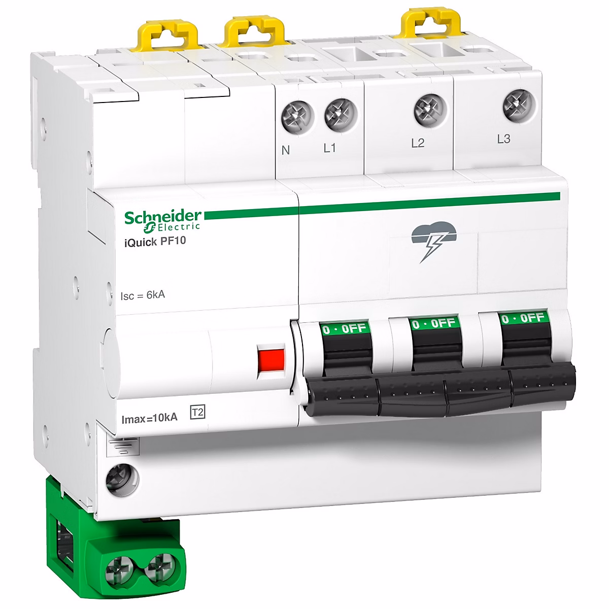 A9l16618 Schneider | Parafoudre Triphasé + Neutre De Type 2 Autoprotégé – 10ka – Report De Signalisation