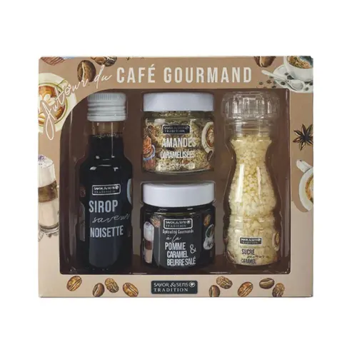 Coffret autour du café gourmand Savor et Sens - les 4 pièces