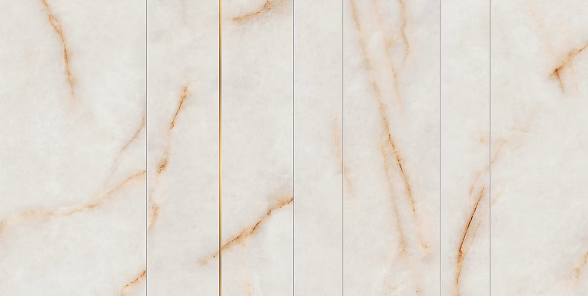 Carrelage effet Marbre Blanc Cristallo Ridge 118 – 2 × 59,5 × 0,9 cm Velours Sorvella, Mur intérieur (vendu par carton de 0,70329 m²)