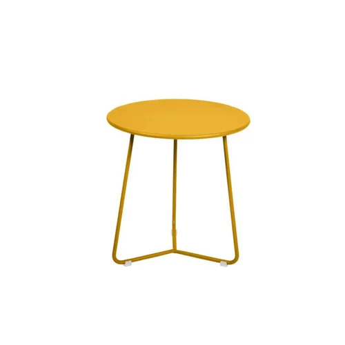 Table d'appoint en acier coloris Jaune miel Fermob Cocotte - Ø 34 x H 36 cm
